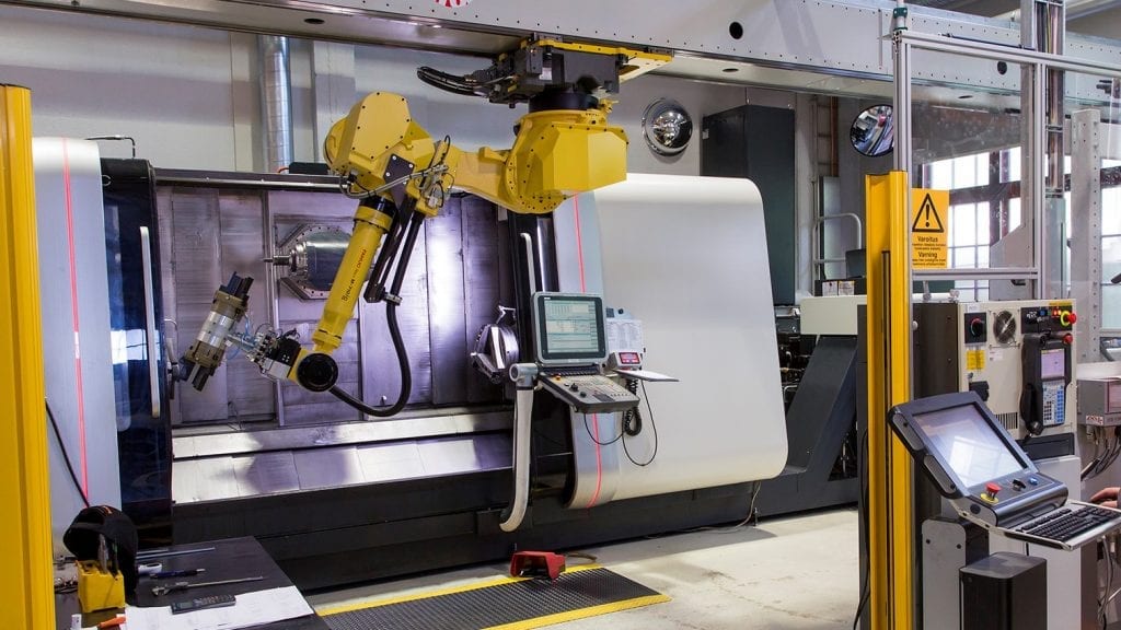 Increase manufacturing productivity and run unmanned shifts with Fastems robotic production cell