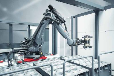 Fastems RoboCell ONE gripping a workpiece