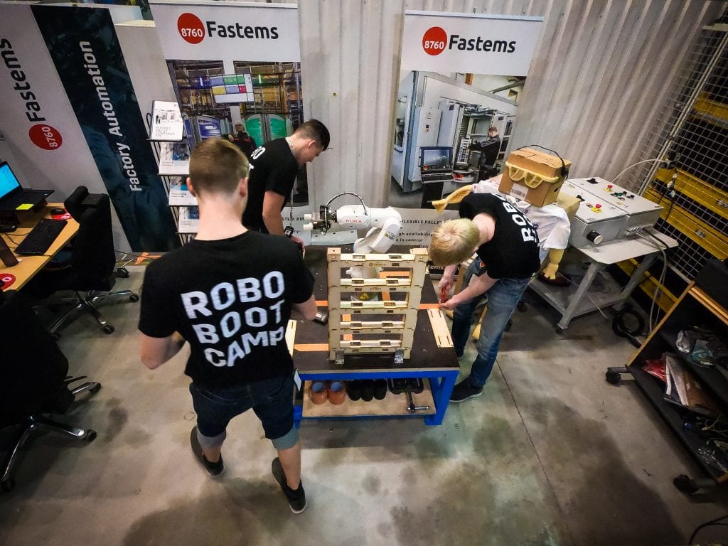 Fastems trainees at Robotics Bootcamp