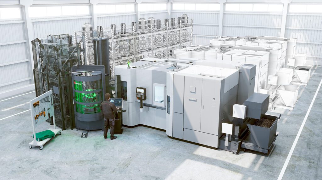 Flexible Pallet System Stationary extends from single-machine automation into full linear FMS